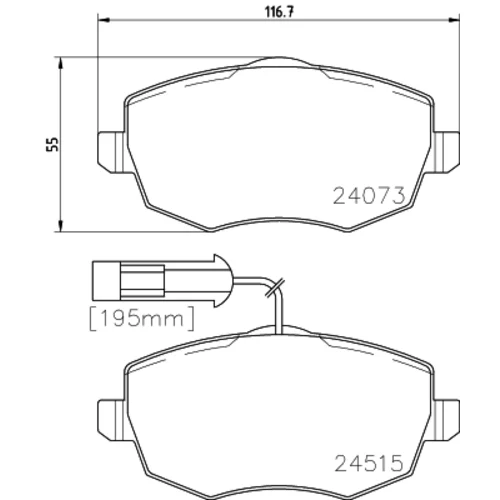 Sada brzdových platničiek kotúčovej brzdy MINTEX MDB2856