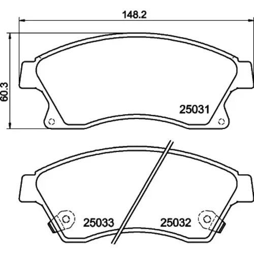 Sada brzdových platničiek kotúčovej brzdy MINTEX MDB3088MX