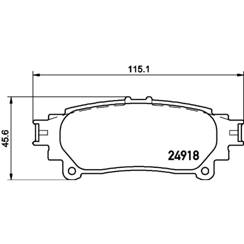 Sada brzdových platničiek kotúčovej brzdy MINTEX MDB3104