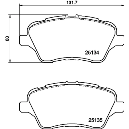 Sada brzdových platničiek kotúčovej brzdy MINTEX MDB3322