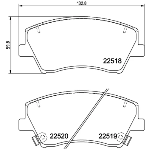 Sada brzdových platničiek kotúčovej brzdy MINTEX MDB3993