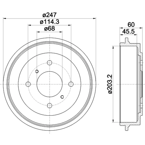 Brzdový bubon MINTEX MBD144