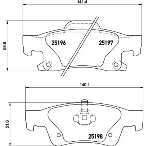 Sada brzdových platničiek kotúčovej brzdy MINTEX MDB3165MX