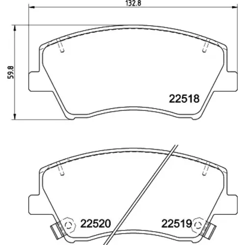 Sada brzdových platničiek kotúčovej brzdy MINTEX MDB3993MX