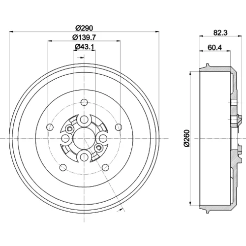 Brzdový bubon MINTEX MBD360