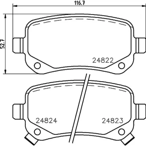 Sada brzdových platničiek kotúčovej brzdy MINTEX MDB3005MX