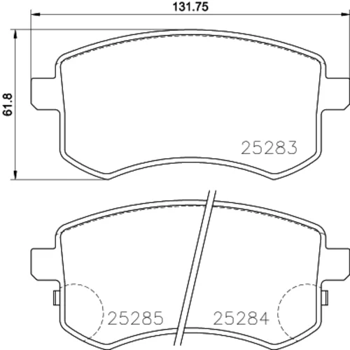 Sada brzdových platničiek kotúčovej brzdy MDB3373 /MINTEX/