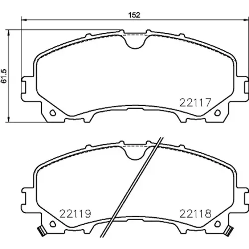 Sada brzdových platničiek kotúčovej brzdy MINTEX MDB3748MX