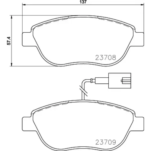 Sada brzdových platničiek kotúčovej brzdy MINTEX MDB3155MX