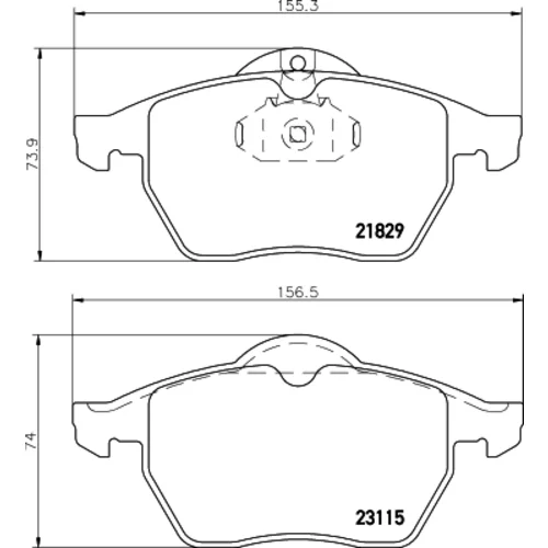 Sada brzdových platničiek kotúčovej brzdy MINTEX MDB1813