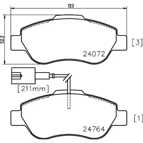 Sada brzdových platničiek kotúčovej brzdy MINTEX MDB3019MX