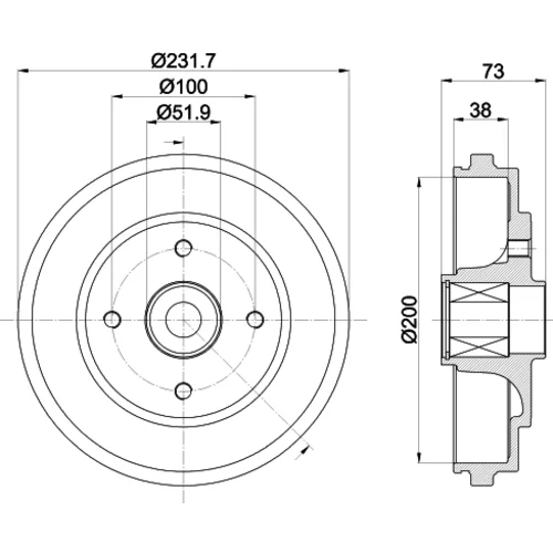 Brzdový bubon MINTEX MBD257
