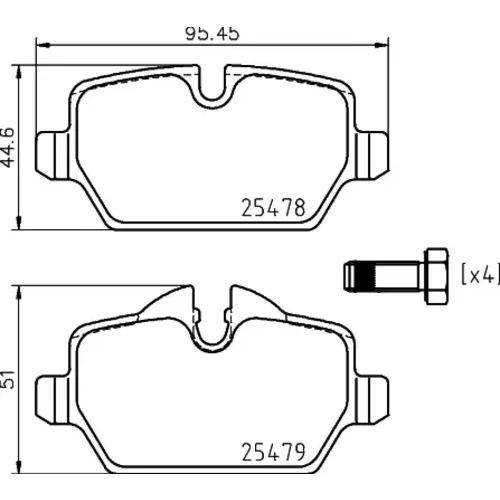 Sada brzdových platničiek kotúčovej brzdy MINTEX MDB3131MX