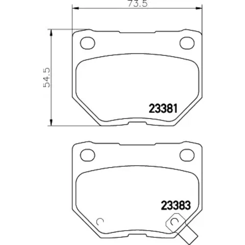 Sada brzdových platničiek kotúčovej brzdy MINTEX MDB2562MX
