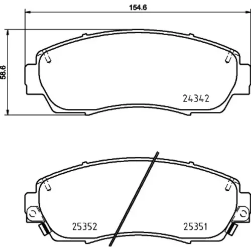 Sada brzdových platničiek kotúčovej brzdy MINTEX MDB3257MX