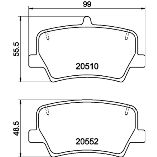 Sada brzdových platničiek kotúčovej brzdy MDB4166 /MINTEX/ - obr. 1