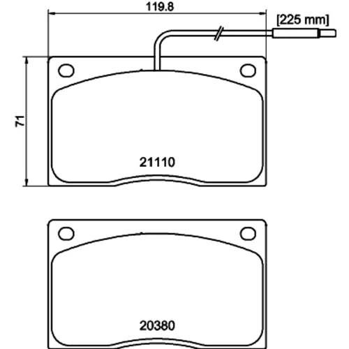 Sada brzdových platničiek kotúčovej brzdy MGB443 /MINTEX/