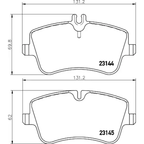 Sada brzdových platničiek kotúčovej brzdy MINTEX MDB2070MX