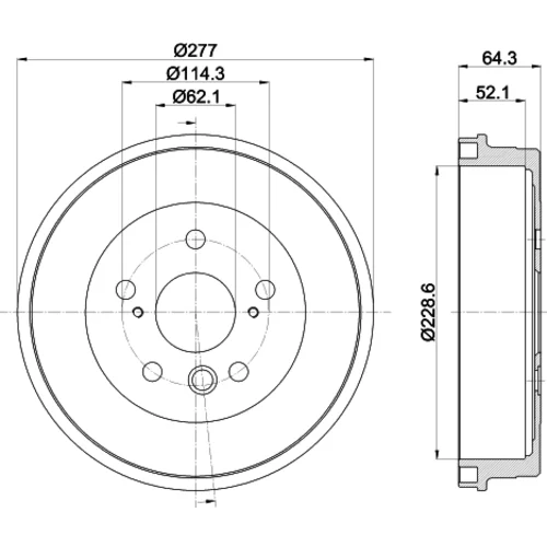 Brzdový bubon MINTEX MBD154