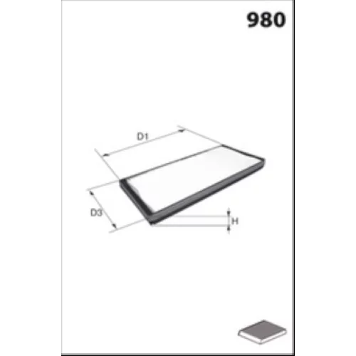 Filter vnútorného priestoru MISFAT HB422