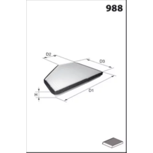 Filter vnútorného priestoru HB250 /MISFAT/ - obr. 1