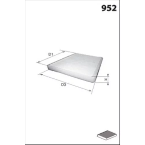 Filter vnútorného priestoru HB108 /MISFAT/ - obr. 1