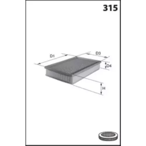 Vzduchový filter MISFAT P144A