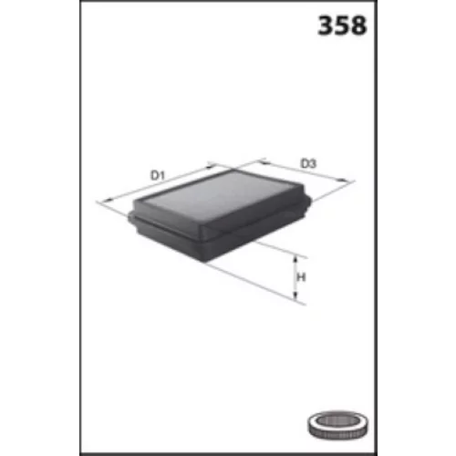 Vzduchový filter MISFAT BB003