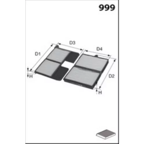 Filter vnútorného priestoru MISFAT HB331