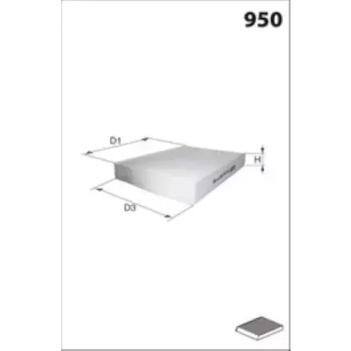 Filter vnútorného priestoru MISFAT HB799