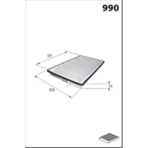 Filter vnútorného priestoru MISFAT HB424