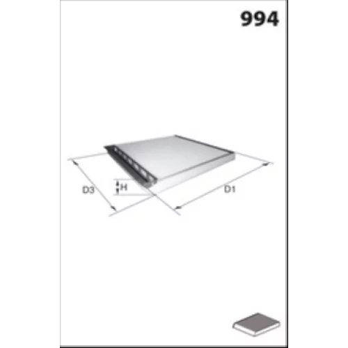 Filter vnútorného priestoru HB117 /MISFAT/ - obr. 1