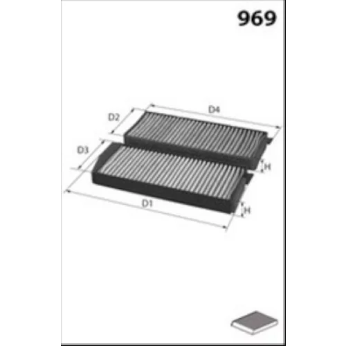 Filter vnútorného priestoru MISFAT HB351C