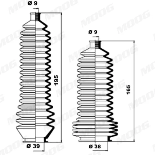 Manžeta riadenia - opravná sada K150143 /MOOG/ - obr. 1