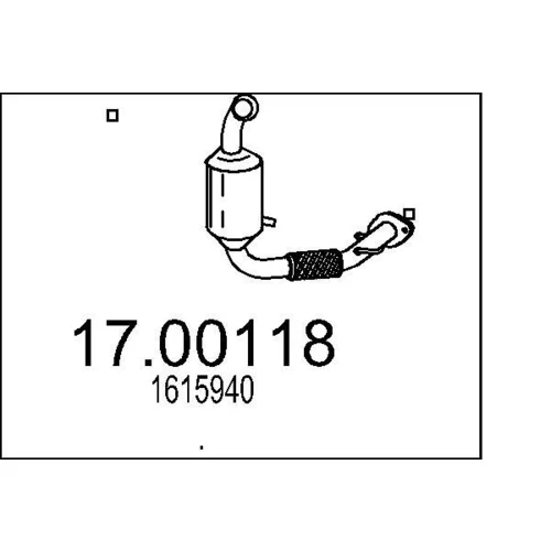 Filter sadzí/pevných častíc výfukového systému MTS 17.00118