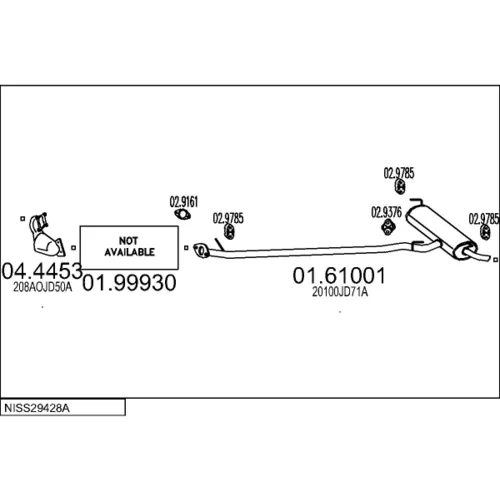Výfukový systém MTS NISS29428A022942