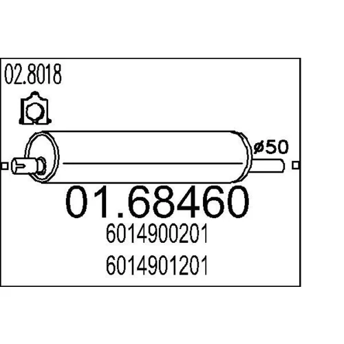 Koncový tlmič výfuku MTS 01.68460
