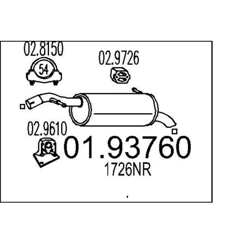 Koncový tlmič výfuku 01.93760 /MTS/