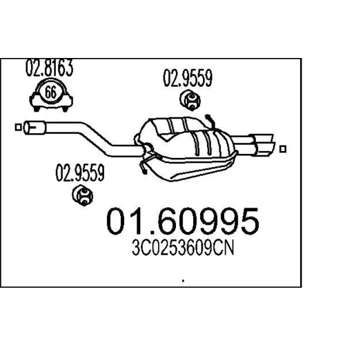 Koncový tlmič výfuku MTS 01.60995
