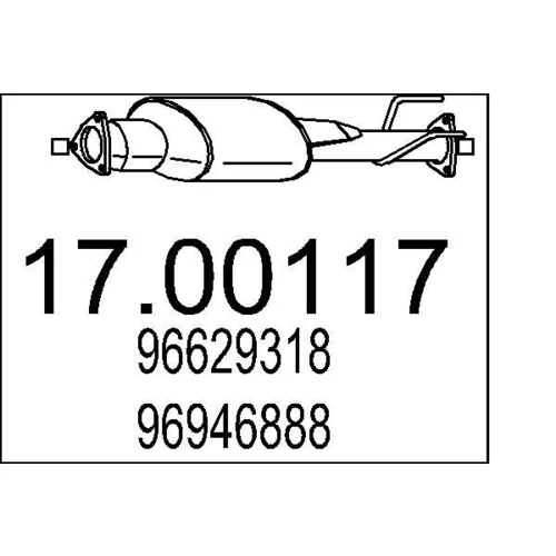 Filter sadzí/pevných častíc výfukového systému MTS 17.00117