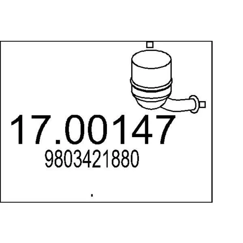 Filter sadzí/pevných častíc výfukového systému MTS 17.00147