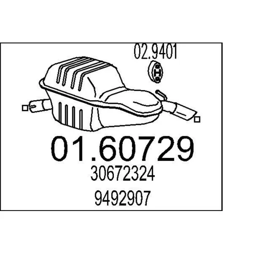 Koncový tlmič výfuku 01.60729 /MTS/