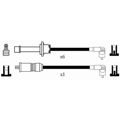 Sada zapaľovacích káblov 0520 /NGK/ - obr. 1