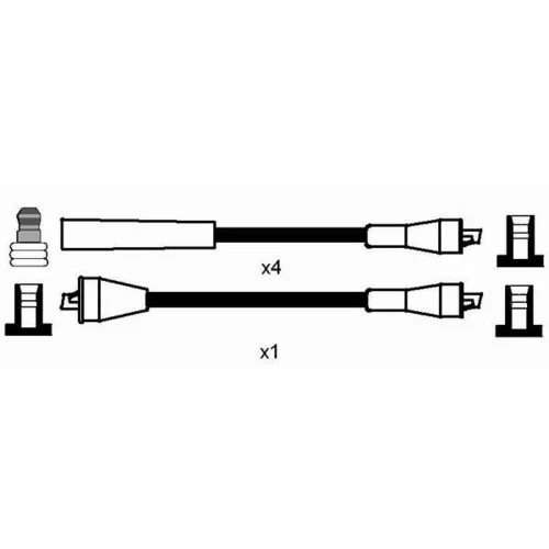 Sada zapaľovacích káblov 0772 /NGK/ - obr. 1
