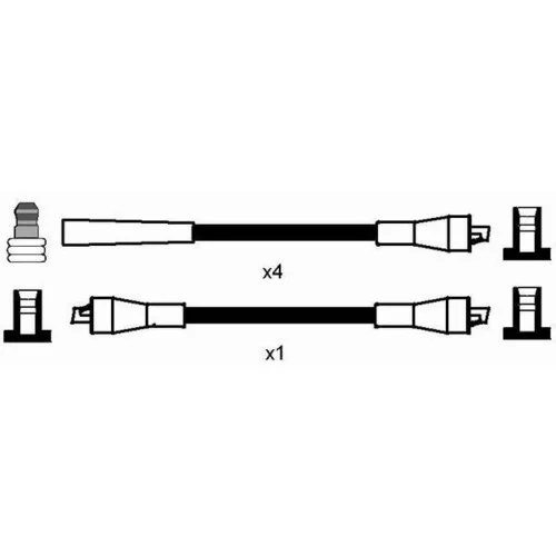 Sada zapaľovacích káblov 7104 /NGK/ - obr. 1