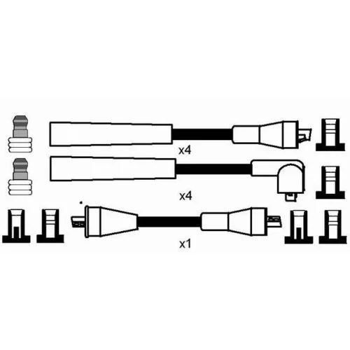 Sada zapaľovacích káblov 0538 /NGK/ - obr. 1