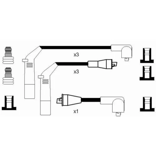 Sada zapaľovacích káblov 0706 /NGK/ - obr. 1