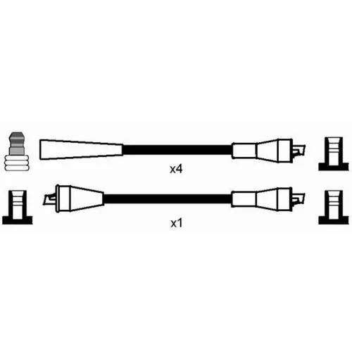 Sada zapaľovacích káblov 0899 /NGK/ - obr. 1