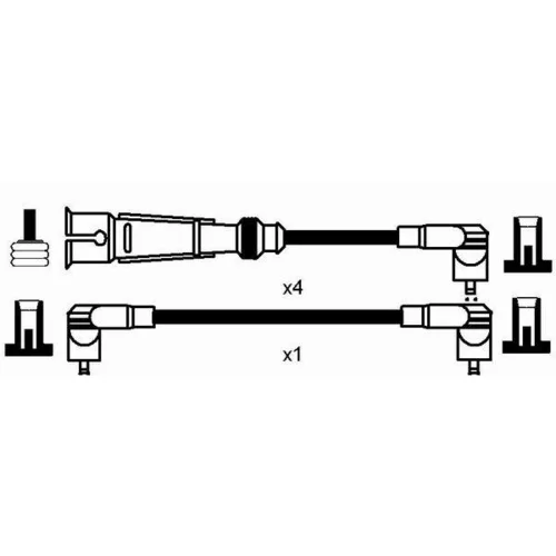 Sada zapaľovacích káblov 0950 /NGK/ - obr. 1