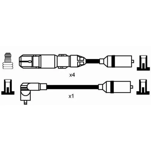 Sada zapaľovacích káblov 0956 /NGK/ - obr. 1